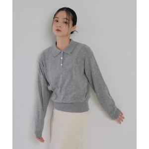 ニット セーター ボタン ポロニット 長袖 レディース