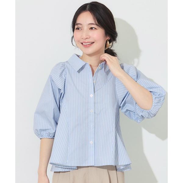 ブラウス シャツ 夏 「WEB限定セール」＼UVカット・速乾／ パフスリーブフレアシャツ レディース