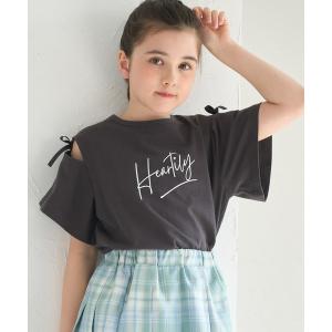 tシャツ キッズ　リボンオープンショルダー半袖Tシャツ キッズ 子供服 女の子｜ZOZOTOWN Yahoo!店