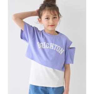 tシャツ キッズ 肩ファスナー短丈トップス＆タンクトップ 2点セット キッズ 子供服 女の子