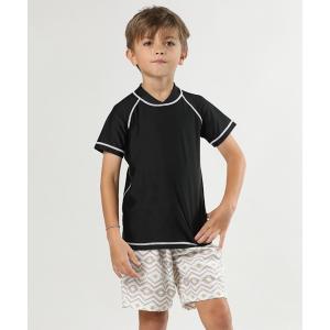 ラッシュガード キッズ ライン入り 半袖 ラッシ...の商品画像