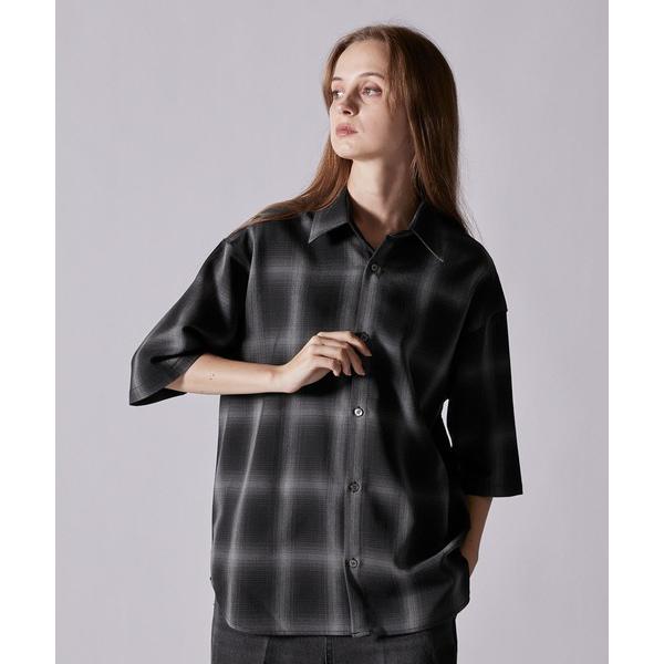 シャツ 「CLEL」Loose Herringbone Check Shirt ＆ Tie/ルーズ ...