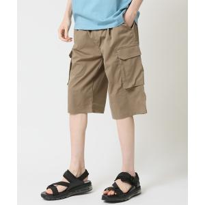 カーゴパンツ a.p.o.v. スーパーワイドカーゴスウェットハーフパンツ