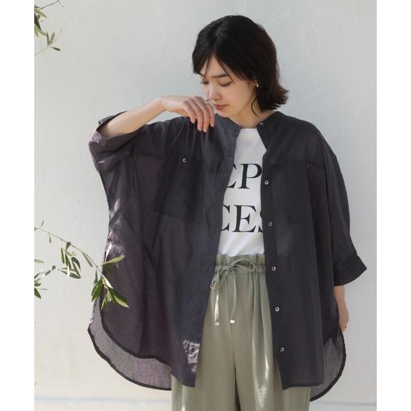 ブラウス シャツ ボイルBIGポケットチュニック レディース