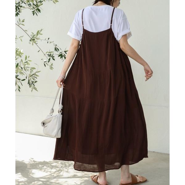 ワンピース レーヨンクレープキャミワンピース