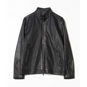 「MEN'S BIGI」 レザーブルゾン M ブラック メンズ