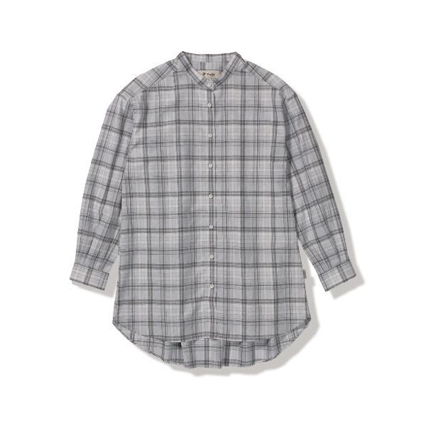 ブラウス シャツ ＴＳリネンチェックチュニック レディース