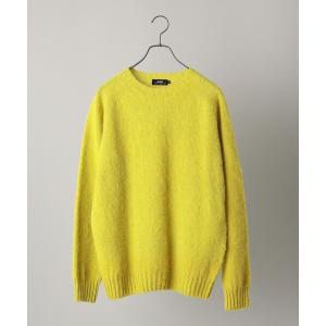 「Harley of Scotland」 「SHIPS」長袖ニット MEDIUM イエロー メンズ