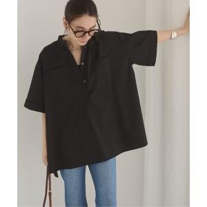 ブラウス シャツ バンドカラー チュニック シャツ レディース