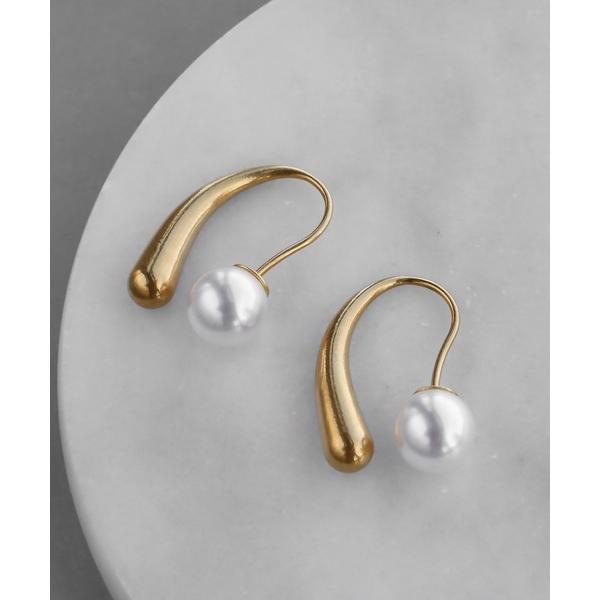 ピアス 金属アレルギー対応 ドロップパールピアス レディース