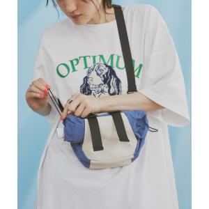 ショルダーバッグ バッグ 「500ml収納可能」「折り畳み傘収納可能」バイカラーミニショルダーバッグ レディース メンズ