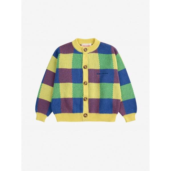 カーディガン Multicolor vichy jacquard cardigan キッズ 子供服 ...