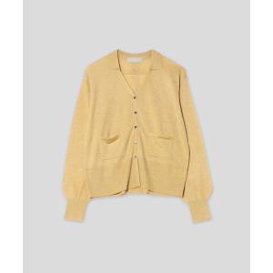 ニット セーター 衿付きVネック長袖ニットカーディガン-手洗い可- レディース