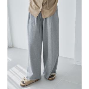 パンツ スウェットワイドパンツ-手洗い可- レディース
