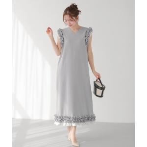 Fit more フロッキードットティアードワンピース フロッキードットティアードワンピース 【宅配便】 | Fit more