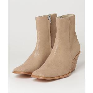「UNTISHOLD」 ショートブーツ 38 ベージュ レディース