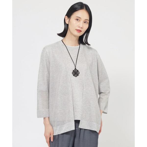 カーディガン 「ウォッシャブル」ルレックスシアーVネックカーディガン レディース