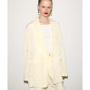 ジャケット テーラードジャケット THROW WRINKLE FINISH TAILOR JK リンクル フィニッシュ テイラージャケット レディース