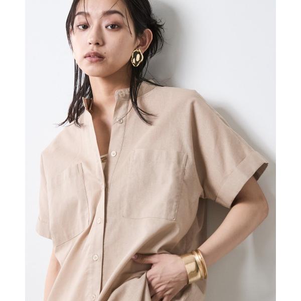 ブラウス シャツ レーヨン麻チュニックシャツ「大きいサイズ有」シックスタイル レディース