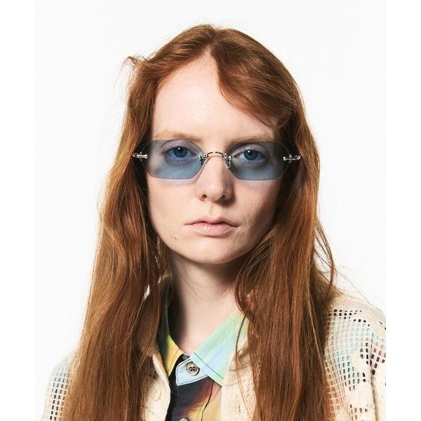 サングラス 「WEB限定」「ユニセックスアイテム」デフォメーションスクエアフレームサングラス「MAI...