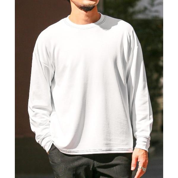 tシャツ UVカットストレッチ無地ステッチロンT メンズ レディース