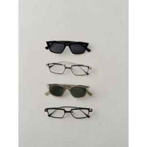 伊達メガネ メガネ 眼鏡 「CARIN×UN3D.」EDGE LINE METAL SPECTACLES / カリン×アンスリード エッジラインメタル