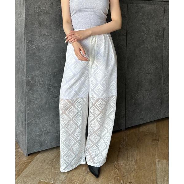 スラックス パンツ lace slacks pants/レーススラックスパンツ レディース