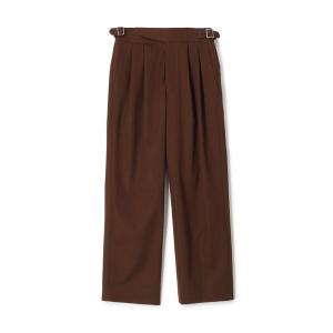 CABaN（キャバン） ： ウールギャバジン 1タックテーパードパンツ