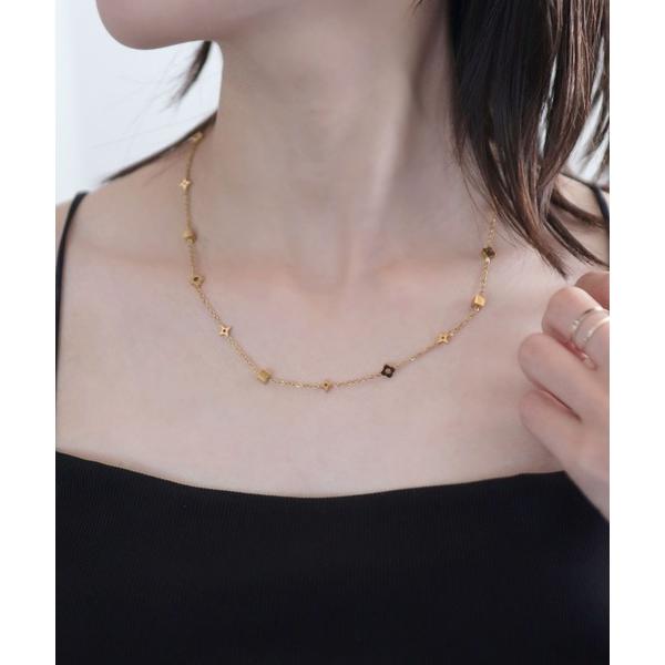 ネックレス 「 金属アレルギー対応 」フラワースターモチーフネックレス レディース