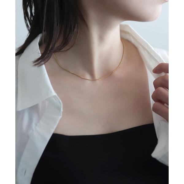 ネックレス 「 金属アレルギー対応 」スネークチェーンネックレス / 幅1mm レディース メンズ