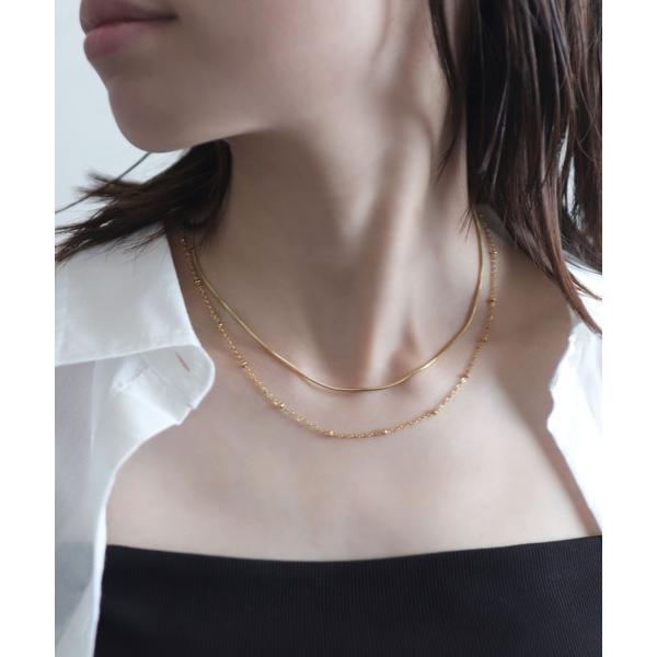 ネックレス 「 金属アレルギー対応 」レイヤードチェーンネックレス レディース メンズ