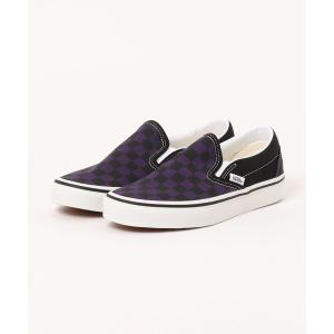 スニーカー VANS ヴァンズ CLASSIC SLIP-ON スリッポン VN000D6B11E POP CHK GRAPE メンズ