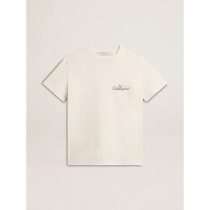 tシャツ 半袖 Tシャツ レディース（ユーズドホワイト） チェストロゴ レディース