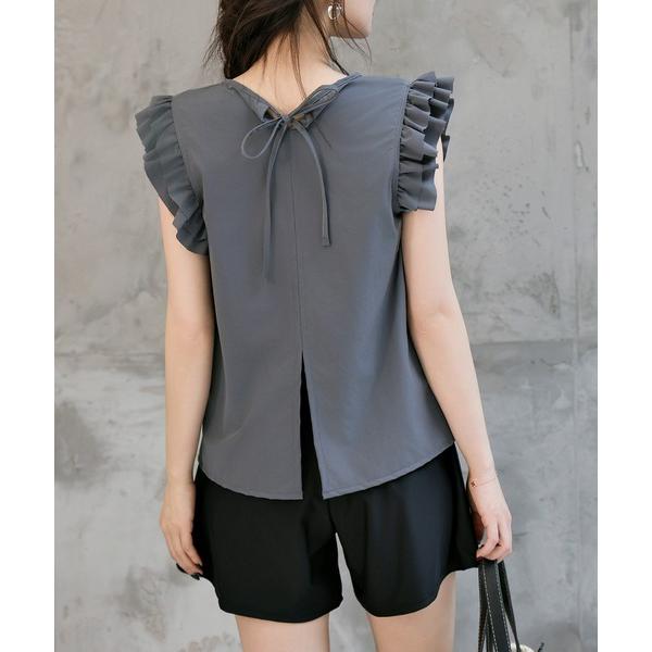 水着 「UVカット率 99％以上」レディース水着 バックリボンフリルトップス+ダブルストラップビキニ...