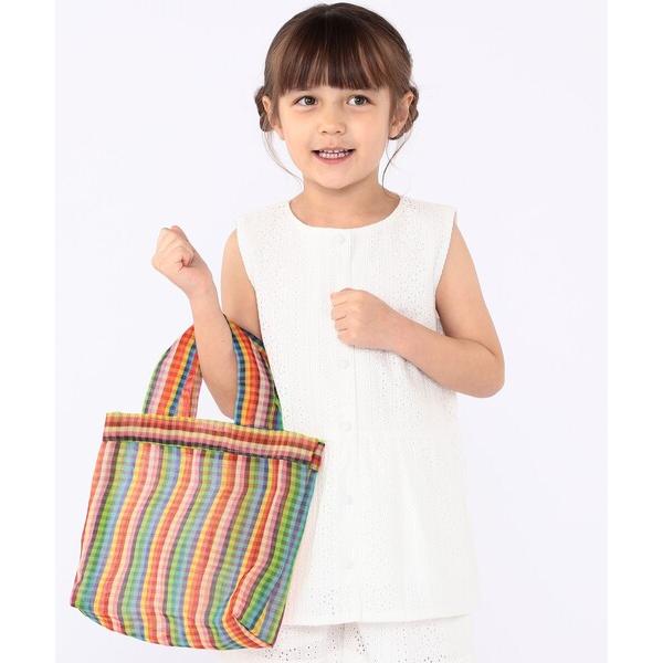 レッスンバッグ Diminutivo:メッシュ メルカード ストライプ ギンガム トートバッグ キッ...