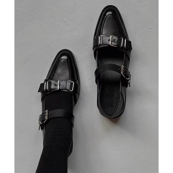 ローファー バックルシューズ レディース