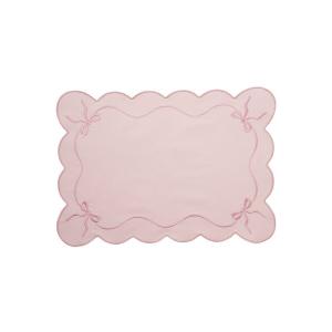 ランチョンマット 刺繍リボン ランチマット ピンク