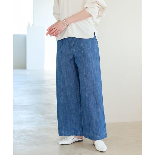 ジーンズ デニム デニムパンツ 大人サマーワイドデニムパンツ「低身長サイズあり」/324903 レデ...