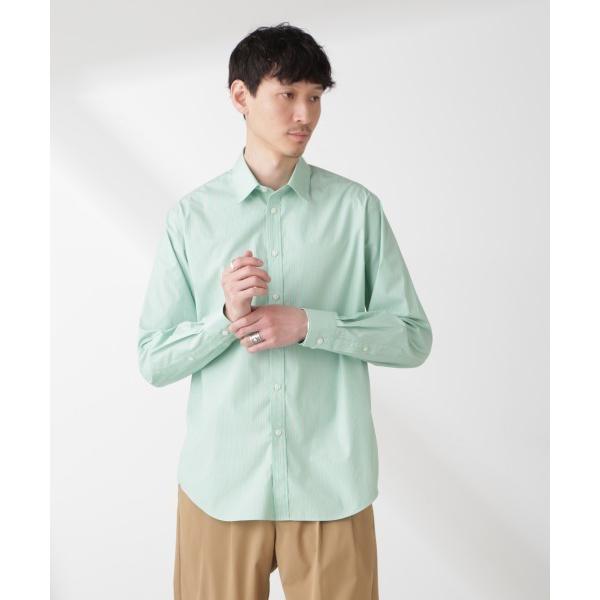 シャツ ESTENEIGE(R) レギュラーカラーシャツストライプ 長袖/接触冷感 メンズ