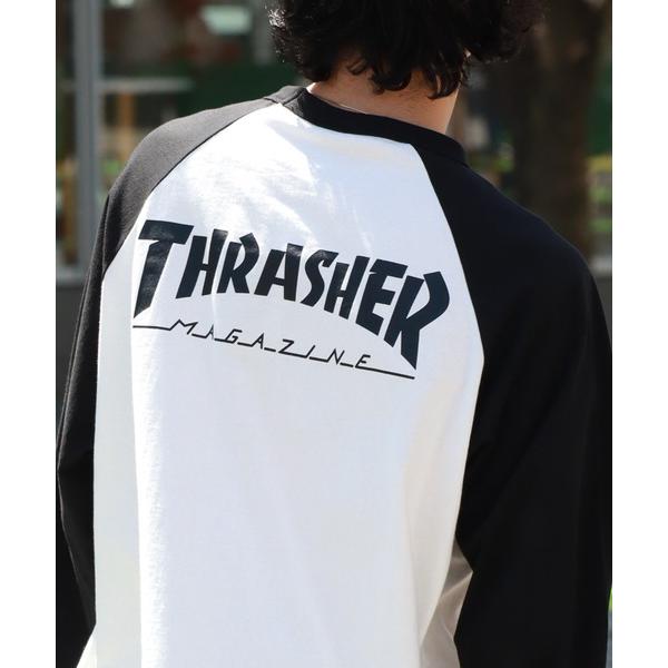 tシャツ 「THRASHER/スラッシャー」７分丈配色ラグランTシャツ メンズ レディース