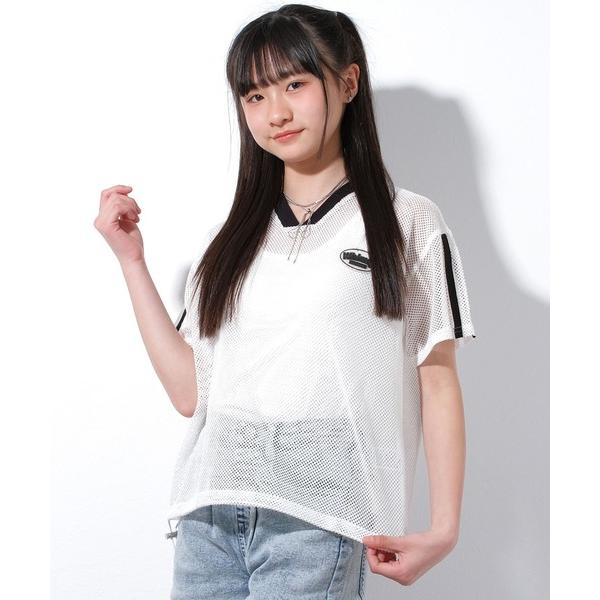 tシャツ メッシュ裾ドローコードTシャツ キッズ 子供服 女の子