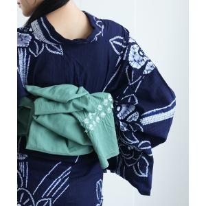 兵児帯 兵児帯 単品 utatane 綿麻 清江絞り 菱 レディース