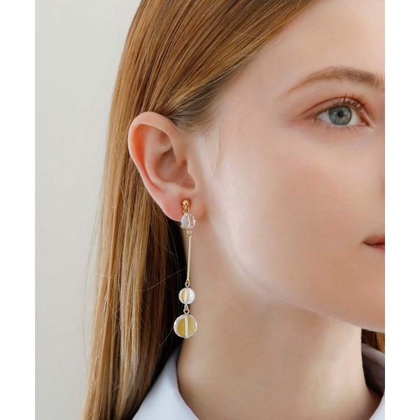 イヤリング JewCas アシメクリアビーズエアフィットイヤリング「JC4865」 レディース