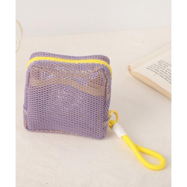 ポーチ カラフルメッシュミニポーチ レディース