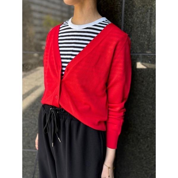 カーディガン 接触冷感・UV加工Vショートカーディガン レディース