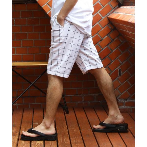 パンツ 総柄カツラギチェックショートパンツ メンズ レディース