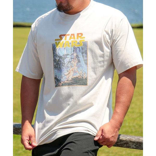 tシャツ STAR WARS (スターウォーズ) STAR WARS ピグメント風 クルーネック 半...