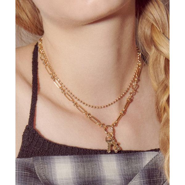 ネックレス カラー グリント フラワー チャーム ネックレス レディース