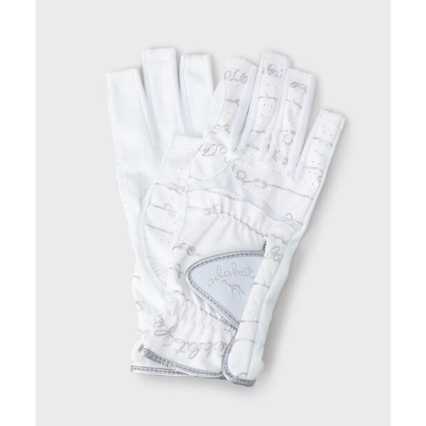 手袋 ロゴプリント両手グローブ レディース