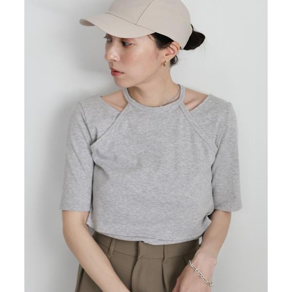 tシャツ アメスリドッキングリブトップス レディース